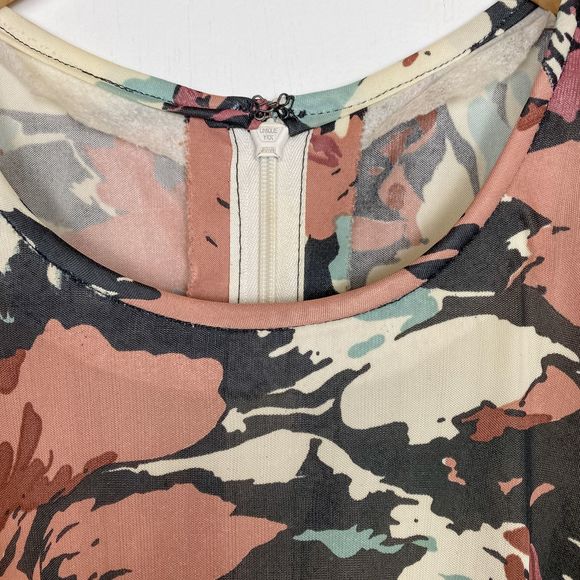 Vintage 70s Abstract Floral Maxi - Picture 6 of 7